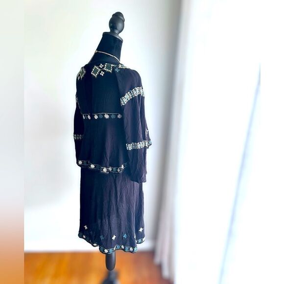 ZARA Embroidered Boho Festival Layered dress Size XS - Picture 4 of 16